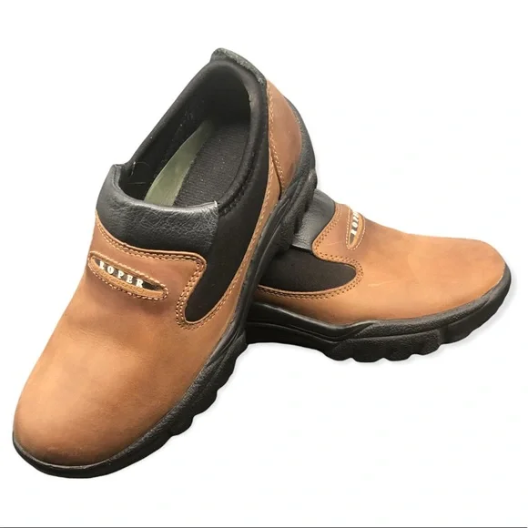Brown Leather Roper Performance Sport Slip On Ladies Casual Shoe Size 7.5 - Picture 5 of 9